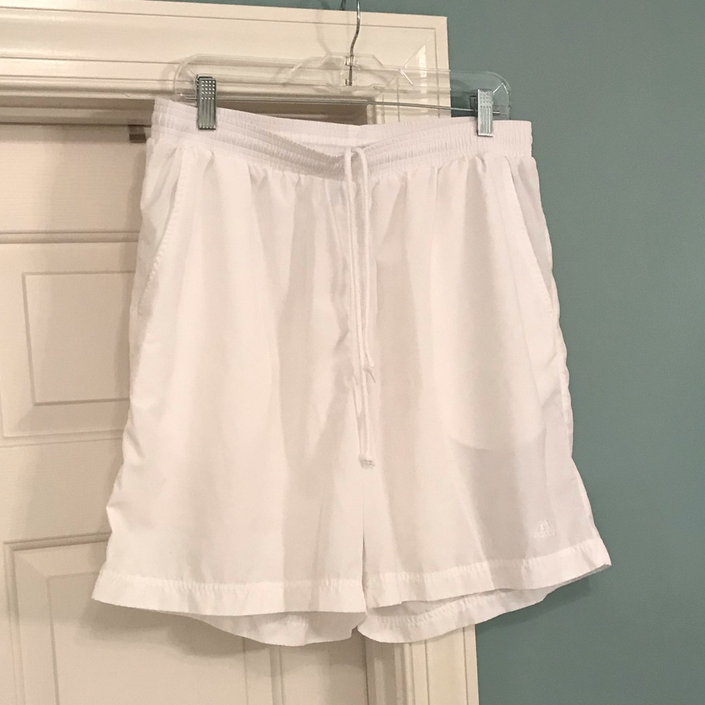 COPY - Adidas athletic shorts. Men’s white size L…